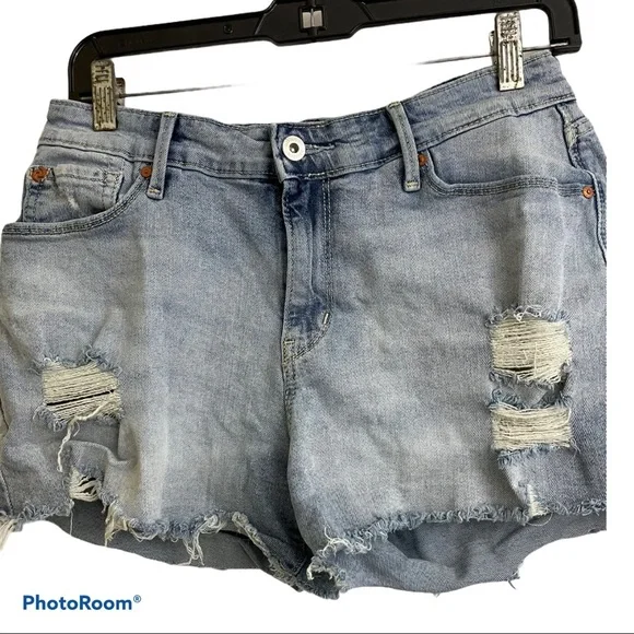 Levis Denizen from Levi’s high rise jean shorts size 29 distressed. - Picture 2 of 7
